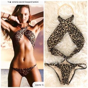 Victoria secret leopard tankini size xs